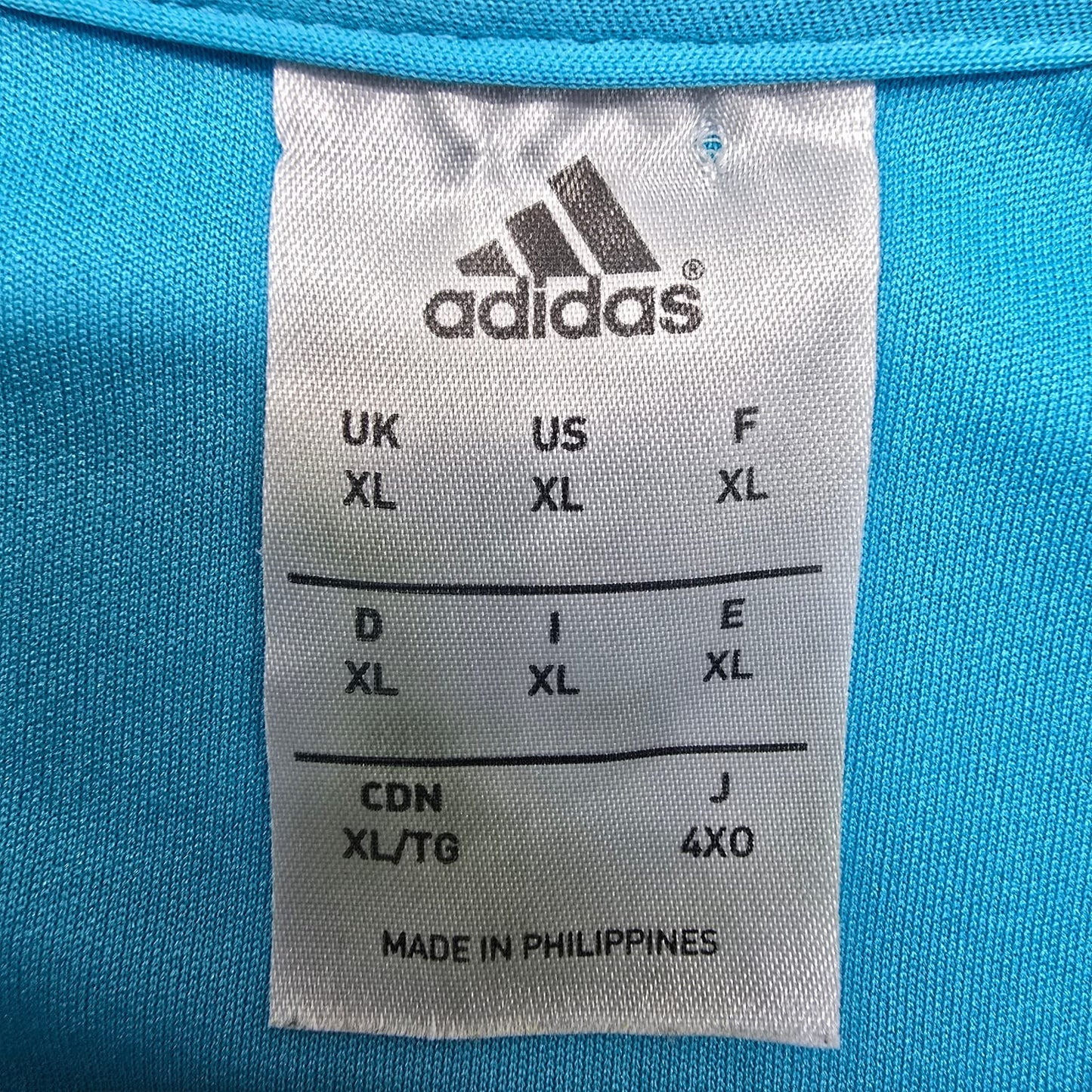 Vintage Adidas XL Blue Striped Soccer Jersey V.F.R. Bachem 1932