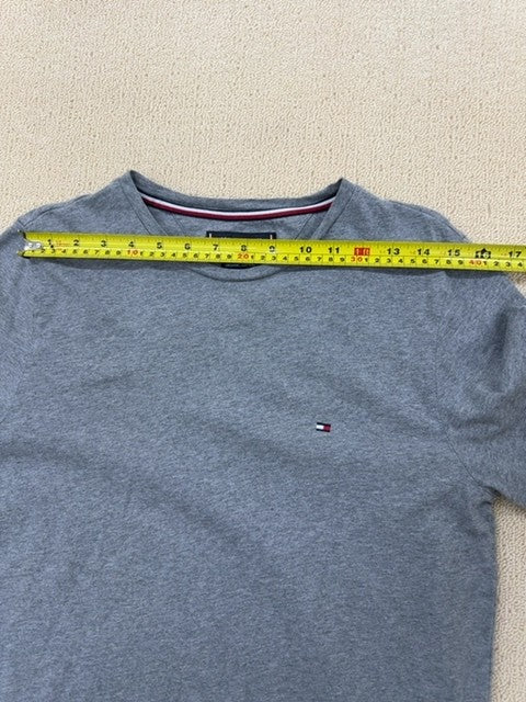 Tommy Hilfiger Men's Grey Long Sleeve T-Shirt Size S Organic Cotton