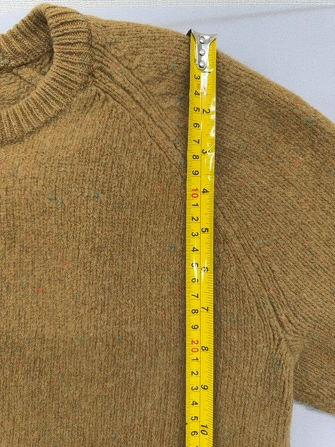 Carhartt WIP Mustard Wool Blend Crewneck Sweater L Men Long Sleeve Logo