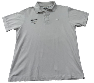 Lacoste Olympic Grey Cotton Pique Polo L Men Classic Fit Croc Logo
