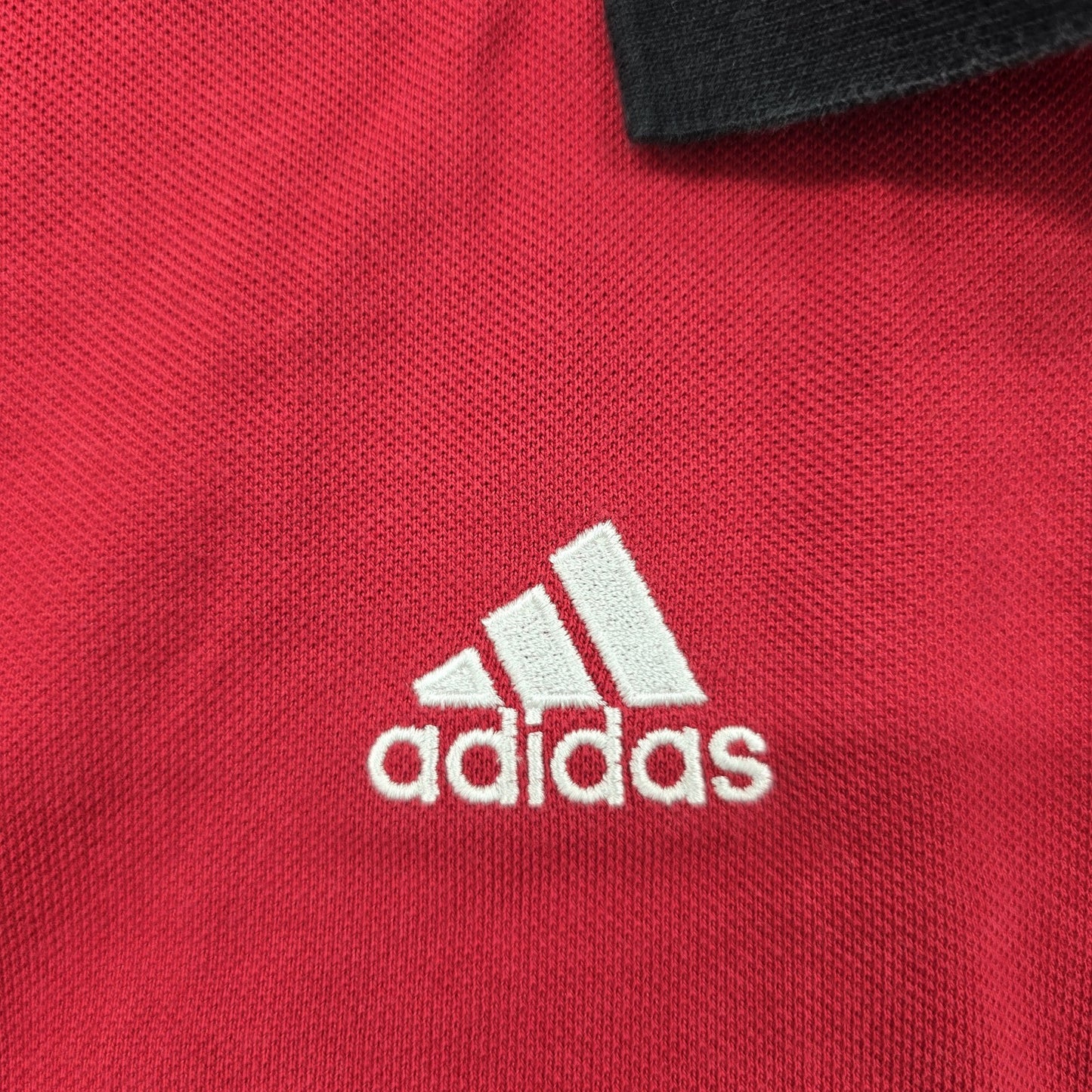Adidas Men's Red Manchester United Soccer Polo Shirt Size S