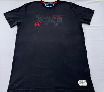 Tommy Hilfiger Men's Black 1985 T-Shirt XL Cotton Logo Exclusive