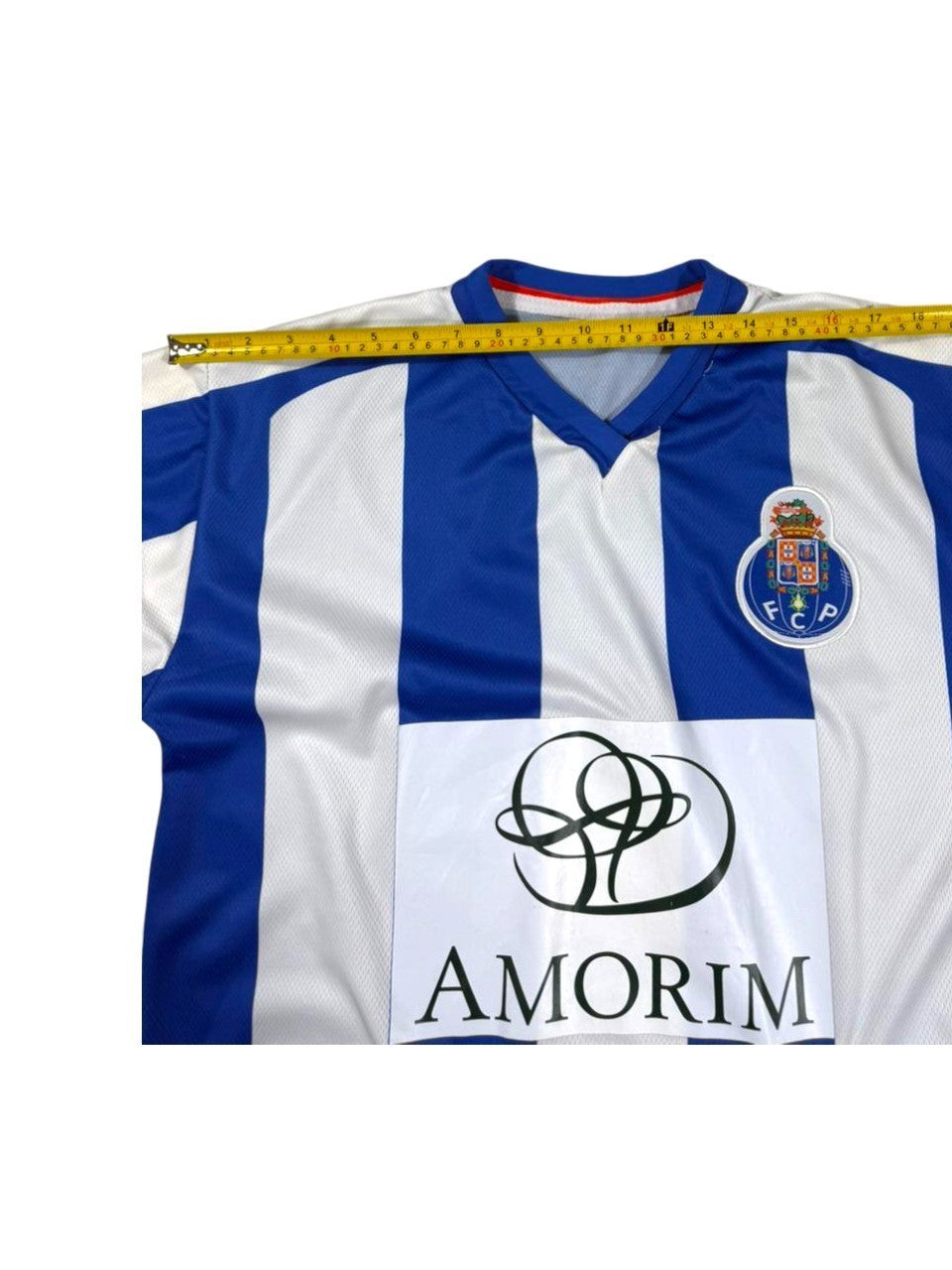 FC Porto Men's Soccer Jersey Blue White Striped Short Sleeve Football Shirt Size
