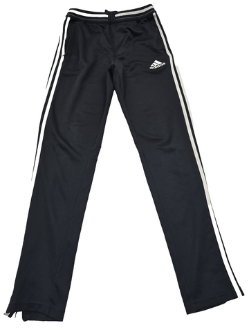 Adidas Black Track Pants XL 3-Stripes Drawstring Unisex
