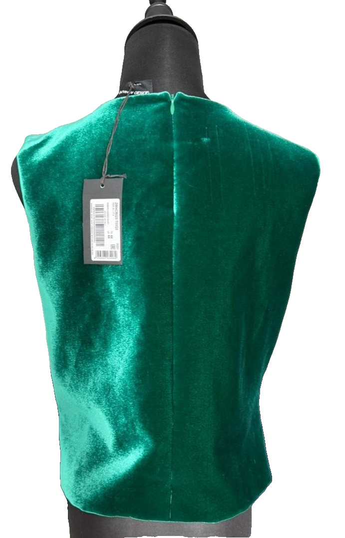BNWT Armani Collezioni Sleeveless Top With Geometric Patch Work - Size 44