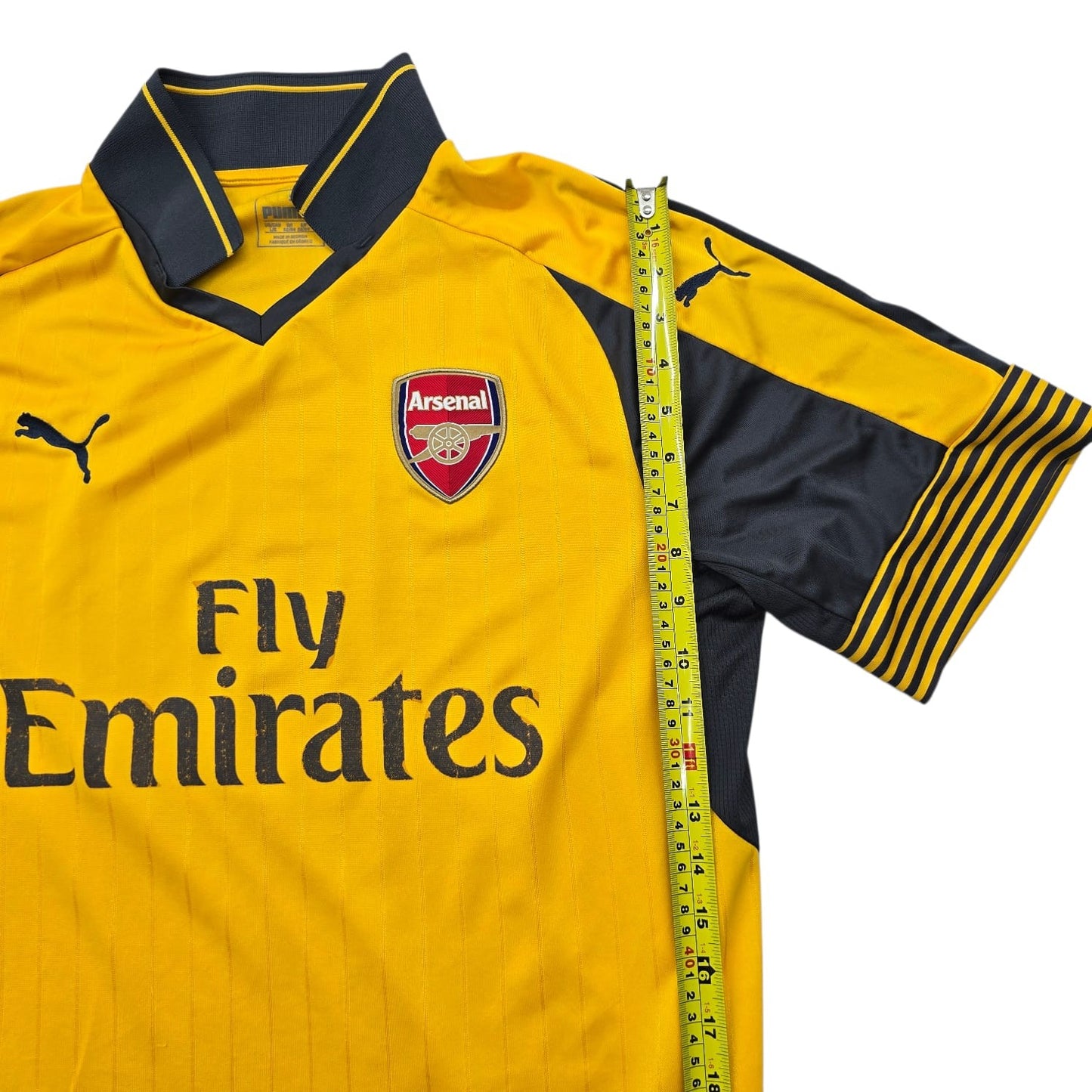 Puma Men's Arsenal FC Away Yellow/Black Jersey Slim Fit