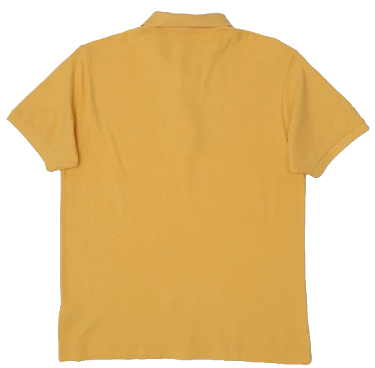 Lacoste Men�S Mustard Yellow Pique Polo Shirt Classic Croc Logo Size 6 Xl