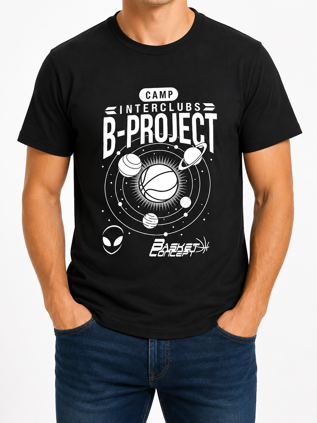 B&C Collection Men Black T-Shirt size L product image 1