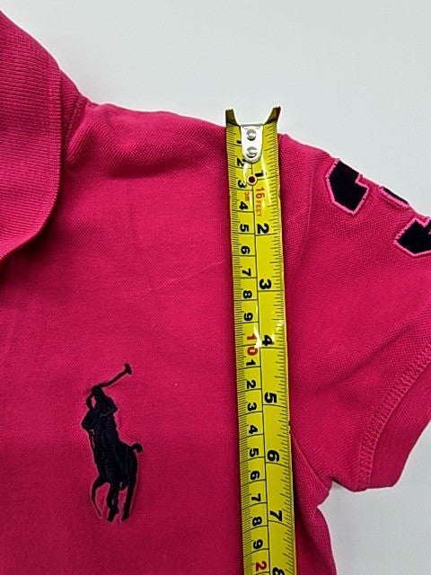 Polo Ralph Lauren Men Pink Pique Polo Shirt Size M Button Front Condition
