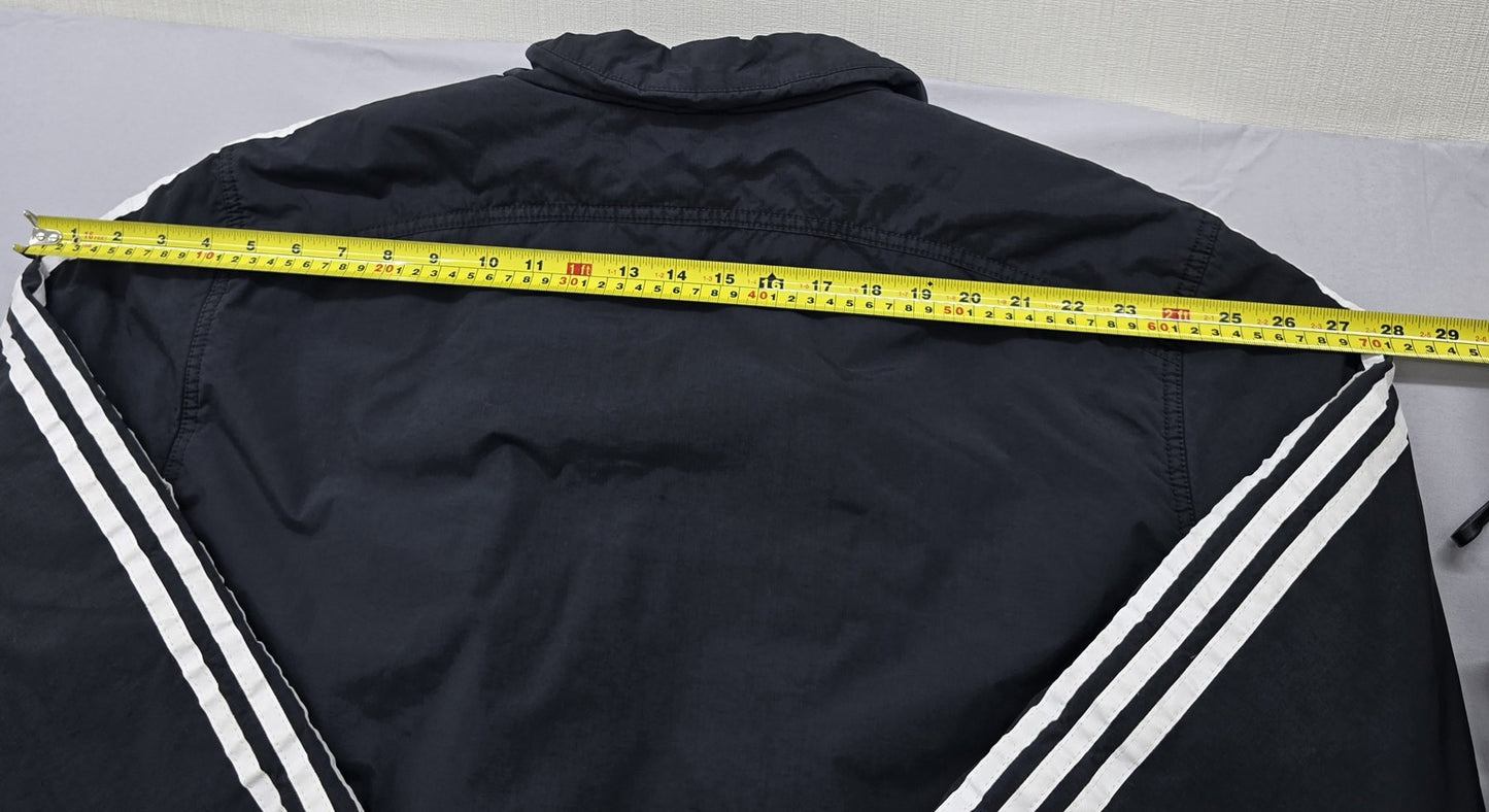 Adidas Men's Black Track Jacket XL Originals 3-Stripes Full Zip