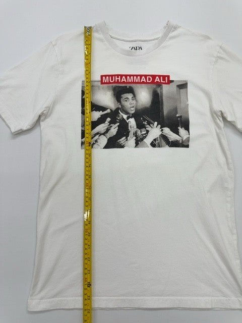 Zara Men White T-Shirt size 38 product image 4