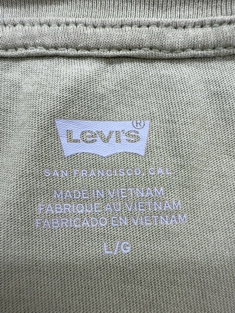 Levi's Men's Green L Short Sleeve Logo Crewneck Cotton T-Shirt