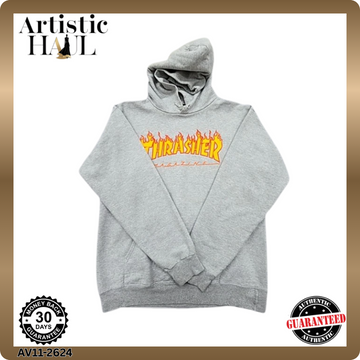 Thrasher Unisex Grey Skate Mag Pullover Hoodie Size S