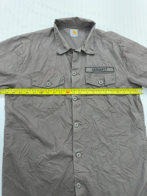 Carhartt Men's Dark Khaki Rugged Flex Canvas Work Shirt M