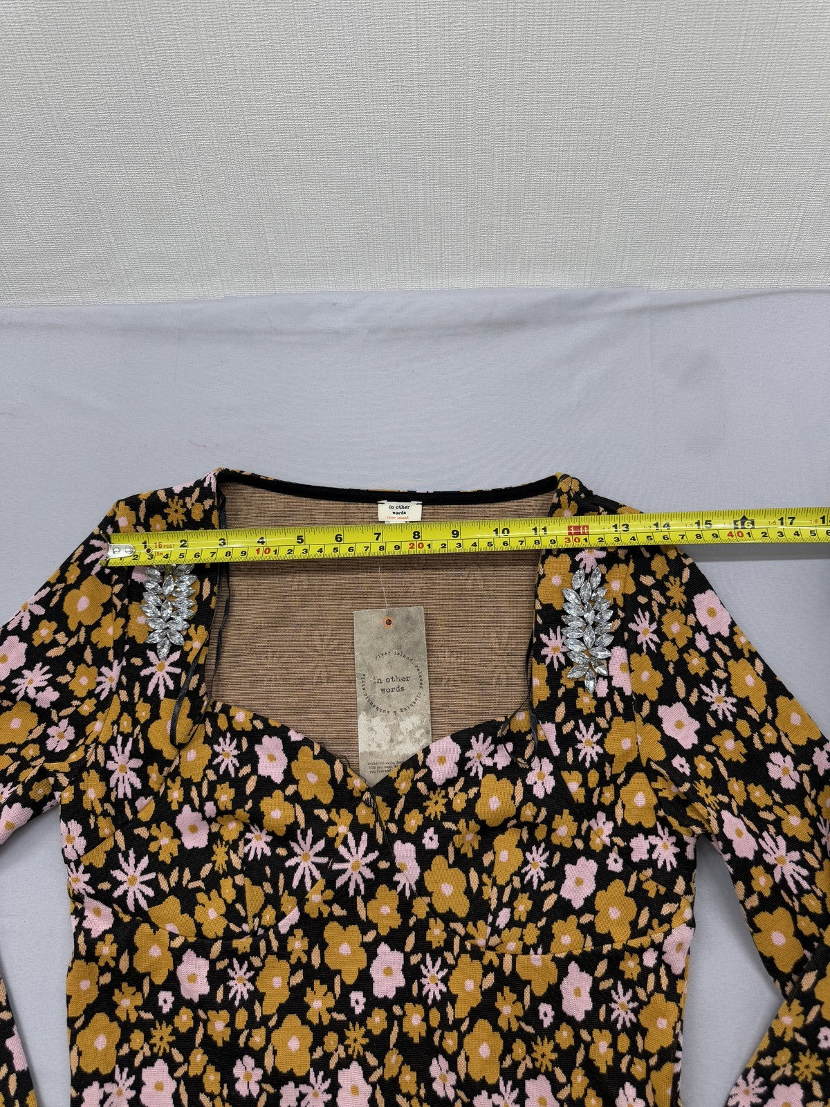 River Island Women's Floral Long Sleeve Top Size 12 Multi