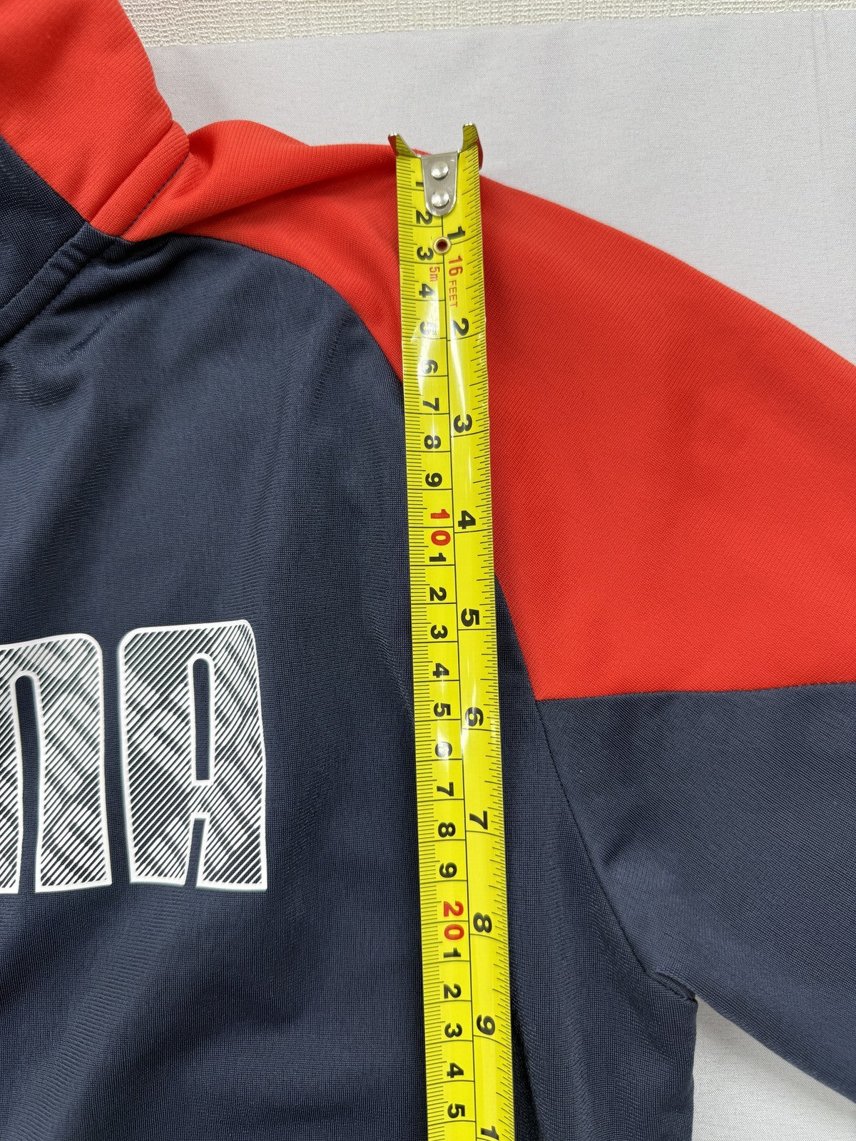 Puma Men's Navy Red Color Block Track Jacket Windbreaker Zip
