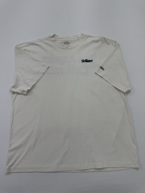 Hollister Men White T-Shirt size XXL product image 1