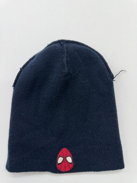 Marvel Kids Boys Navy Spider-Man Beanie Size 6-8 Knit Winter BNWT