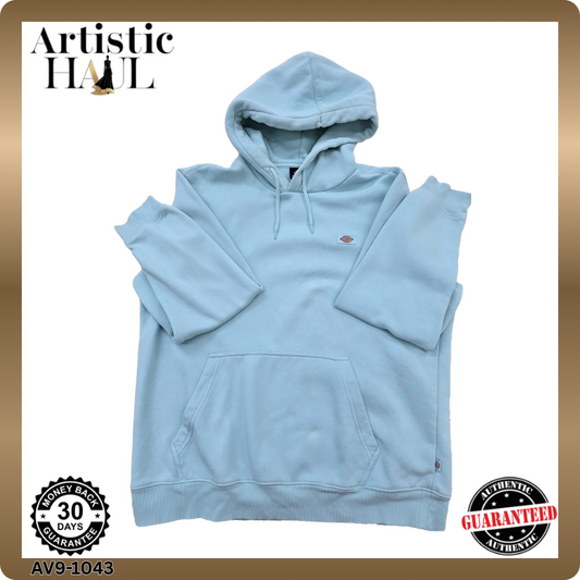 Dickies Men's XL Light Blue Pullover Fleece Hoodie Long Sleeve