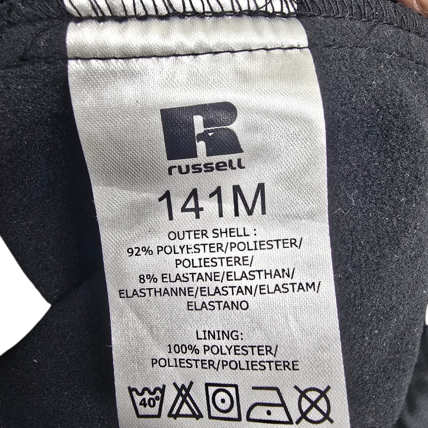 Russell Unisex Athletic Vest Charcoal Gray M Moisture-Wicking Full-Zip