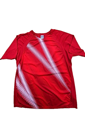 Nike Men's Red Total 90 Soccer Jersey XL Striped Short Sleeve
