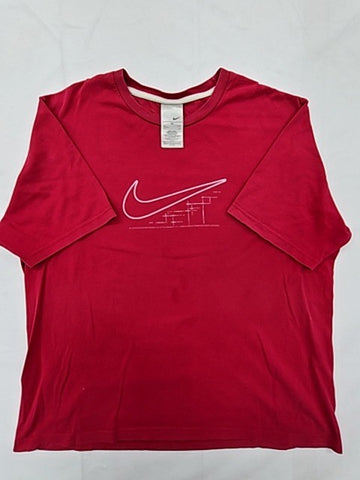 Nike Men's Red XXL Cotton Short Sleeve Crewneck T-Shirt
