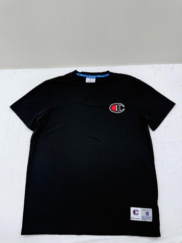 Champion Men's Black C Logo Crewneck T-Shirt 3XL Short Sleeve
