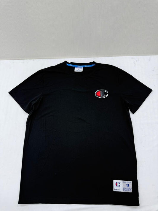 Champion Men's Black C Logo Crewneck T-Shirt 3XL Short Sleeve