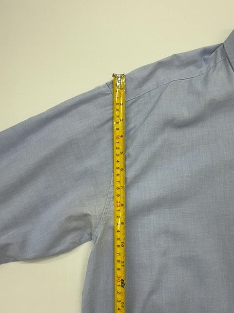 Lacoste Men Light Blue Button-Down Poplin Shirt XL Chest Pocket Regular