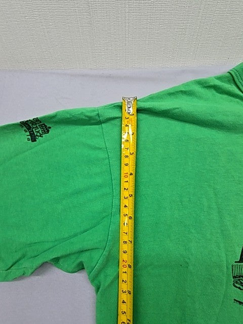 Carlos Dinastia Green T-Shirt Vintage Graphic Print Size L Crew Neck