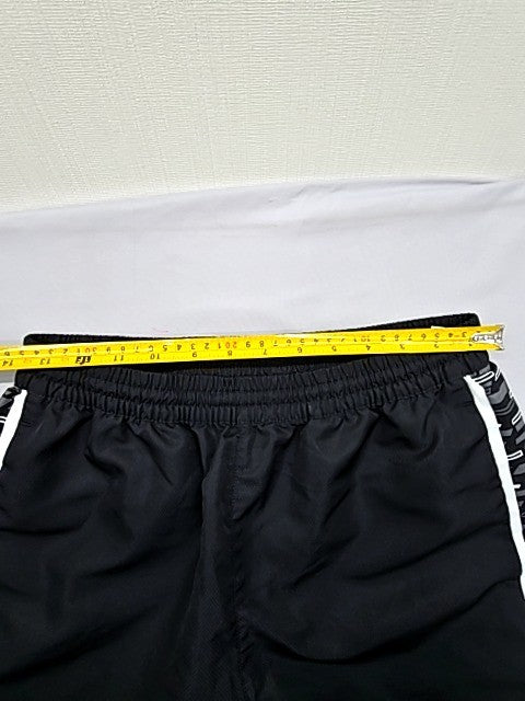 Kappa Men's Black Striped Swim Shorts Size M Nylon
