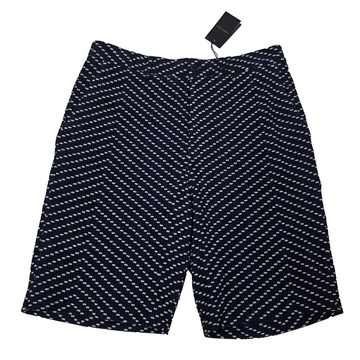 Giorgio Armani Patterned Bermuda Shorts Navy Blue & White W34 BNWT