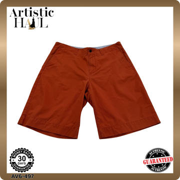 Lacoste Orange Cotton Bermuda Shorts Men's 33/35W 10" Inseam Logo