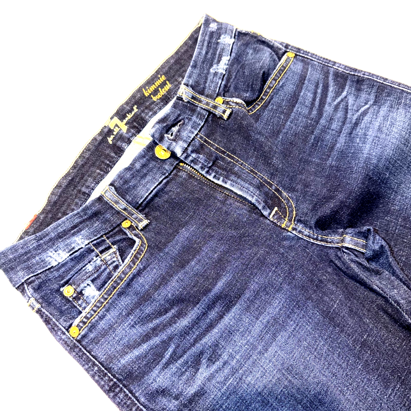 7 For All Mankind Kimmie Bootcut Jeans Women Dark Blue Size 29