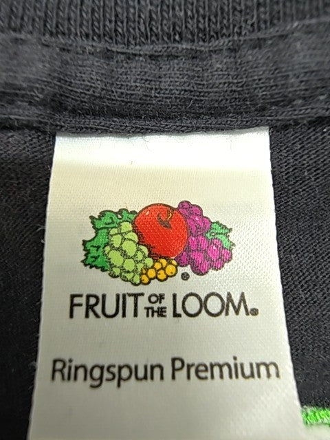 Fruit of the Loom Men Black Paris T-Shirt Size M Regular Fit