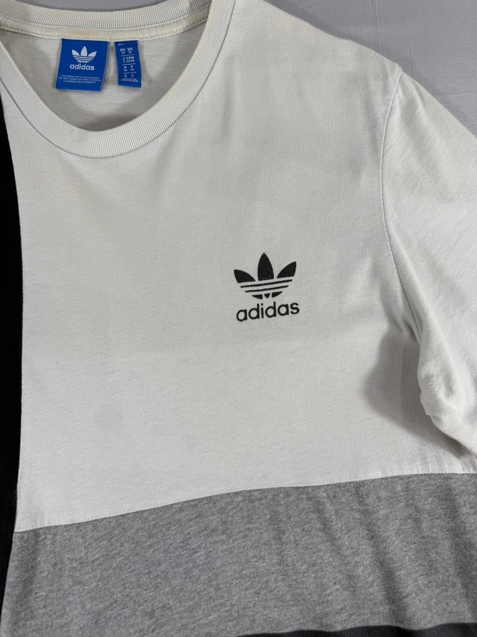 Adidas Originals Men's Colorblock T-Shirt Black White Grey Size M