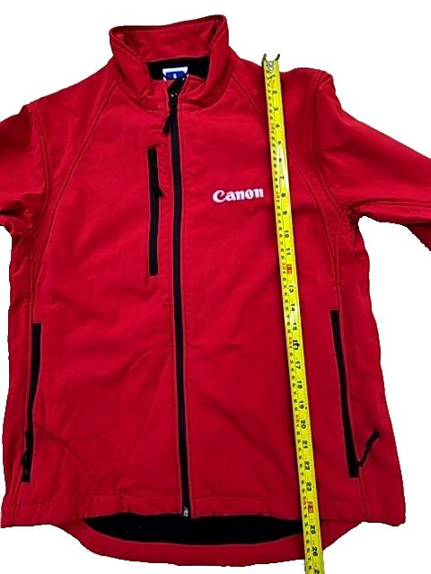 Russell Unisex Red Full-Zip Jacket Size S Canon Logo 140M