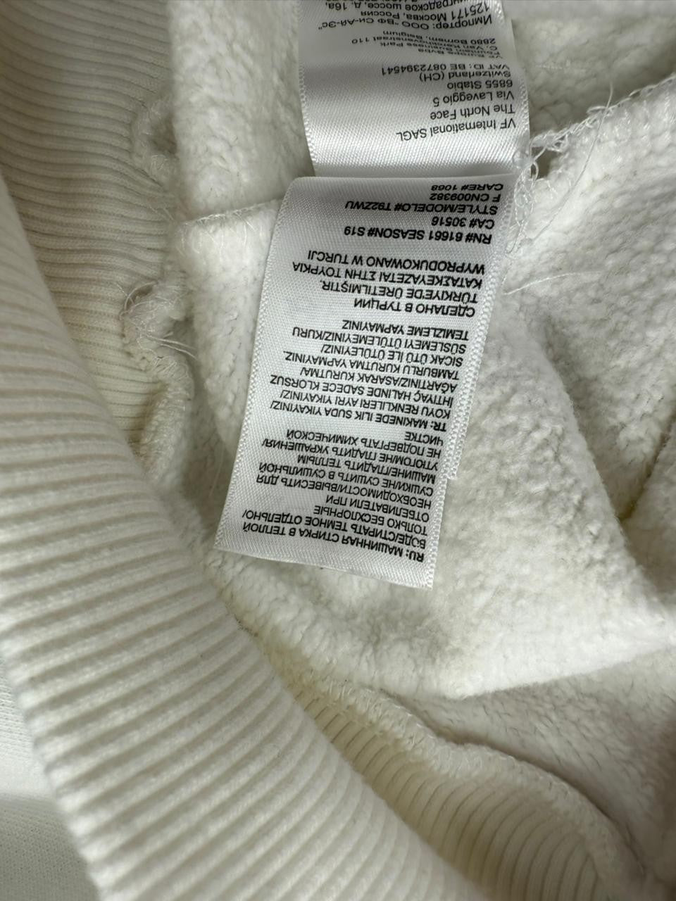 The North Face White Hoodie XL Made in Turkey Pullover Sweatshirt Men's