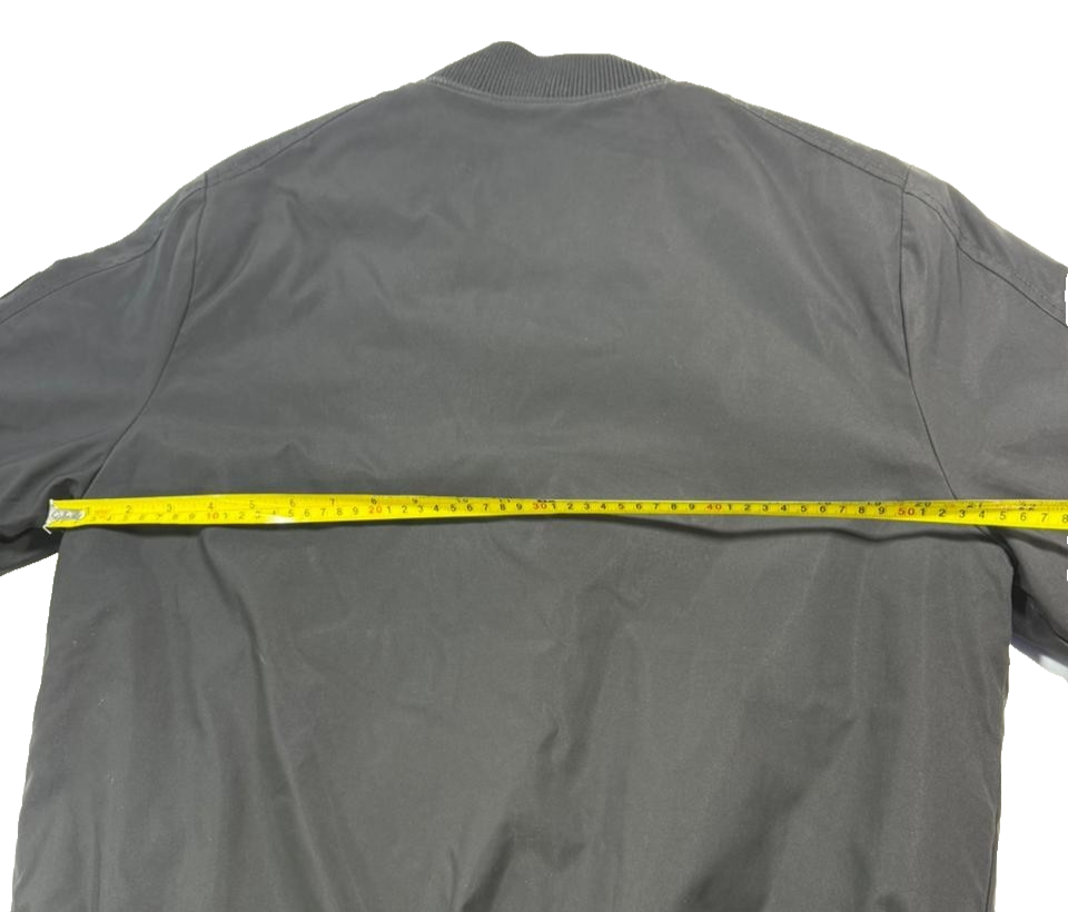 Liberto Men's Black Full Zip Bomber Jacket Polyester Size L