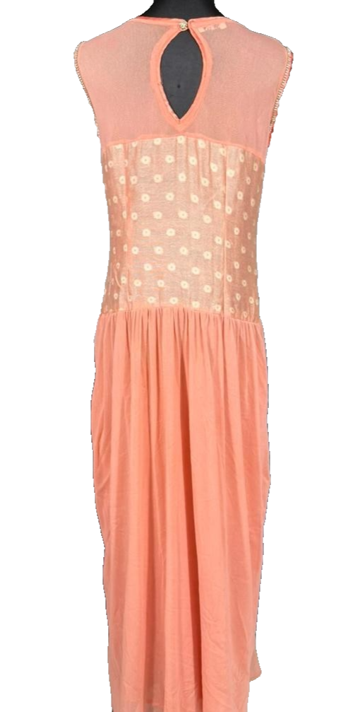 Ark Women Metallic Dot Maxi Dress Blossom Pink | S