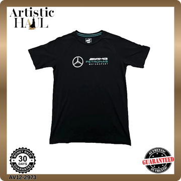 Puma Men's Black Mercedes-AMG Petronas F1 T-Shirt L Regular