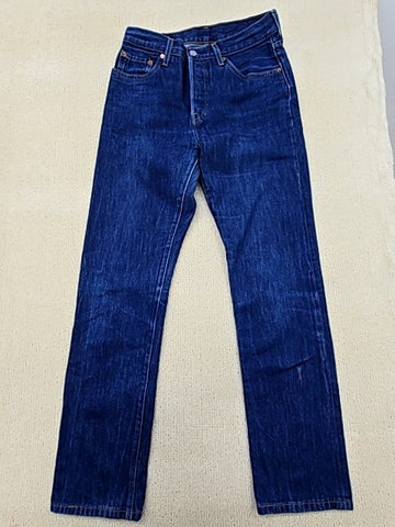 Levi's 501 Original Fit Vintage Jeans Men L Dark Blue Button Fly