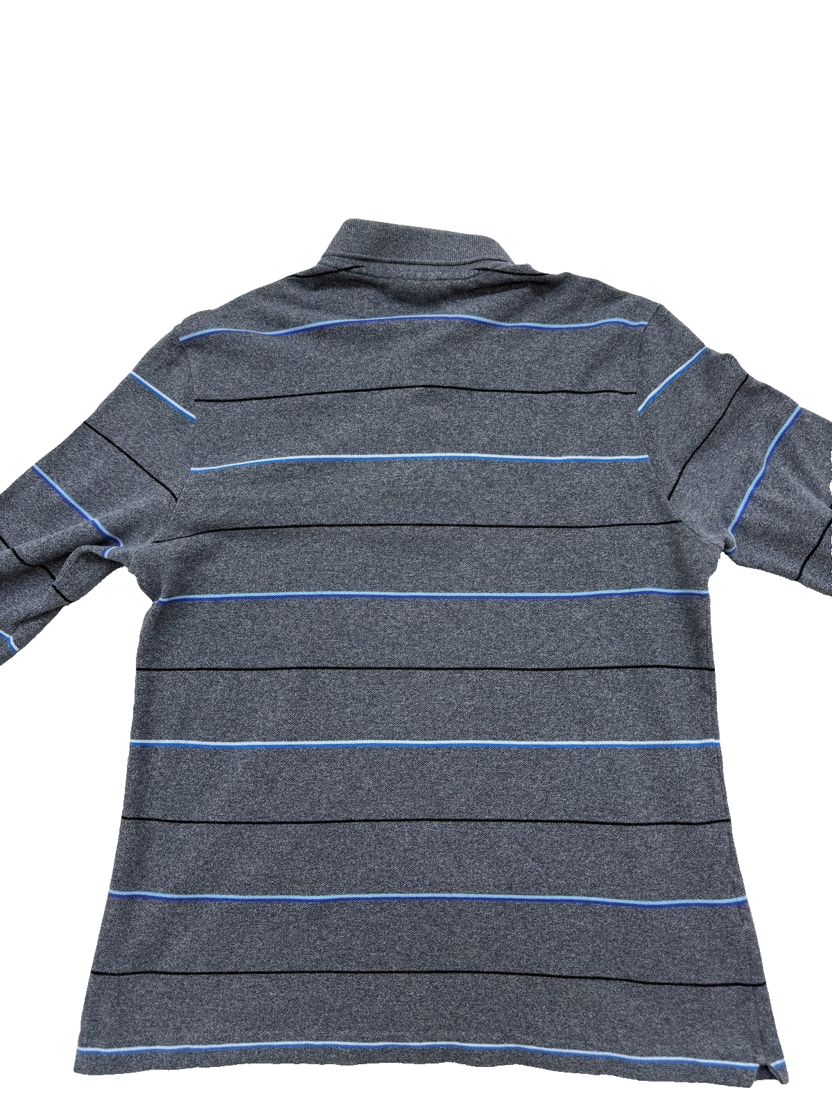 Lacoste Men's Polo Shirt Size 4 Gray Stripe Cotton F8330