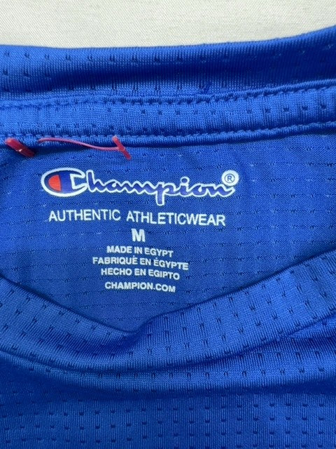 Champion Men's Blue Mesh T-Shirt Size M Short Sleeve Athletic