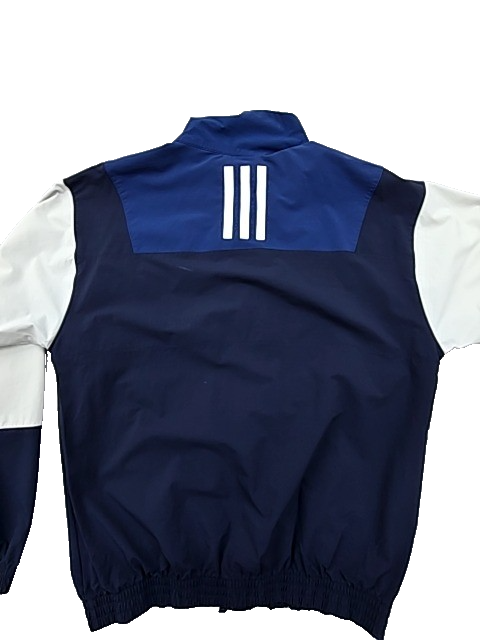 Adidas Men's Navy/White 3-Stripes Track Jacket M Zipper