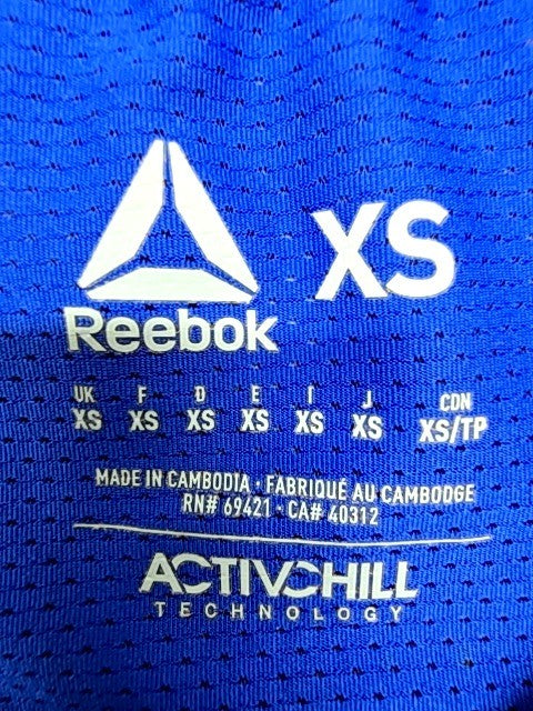Reebok Women's Activchill Blue XS Short Sleeve Crew T-Shirt
