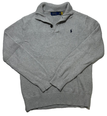 Polo Ralph Lauren Grey Knit Shawl Collar Sweater Men's M