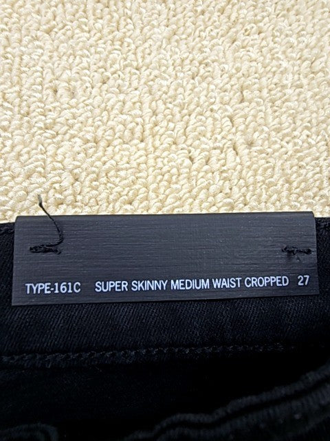 Diesel Black Gold TYPE-16C Black Super Skinny Cropped Jeans Unisex