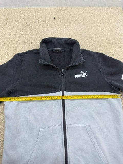 Puma Men's Black Gray Full Zip Track Jacket Size L