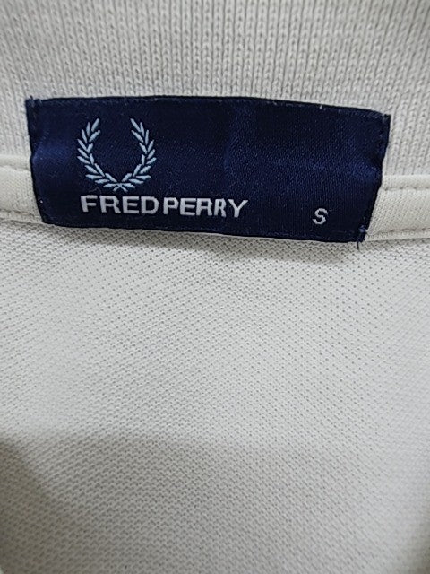 Fred Perry Men White Logo Polo Size S Regular Fit Pique Classic